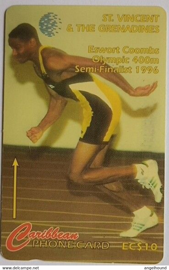 St Vincent And Grenadines EC$10 168CSVA " Eswort Combs, Olympic 400 M  Semi Finalist 1996 " - St. Vincent & Die Grenadinen