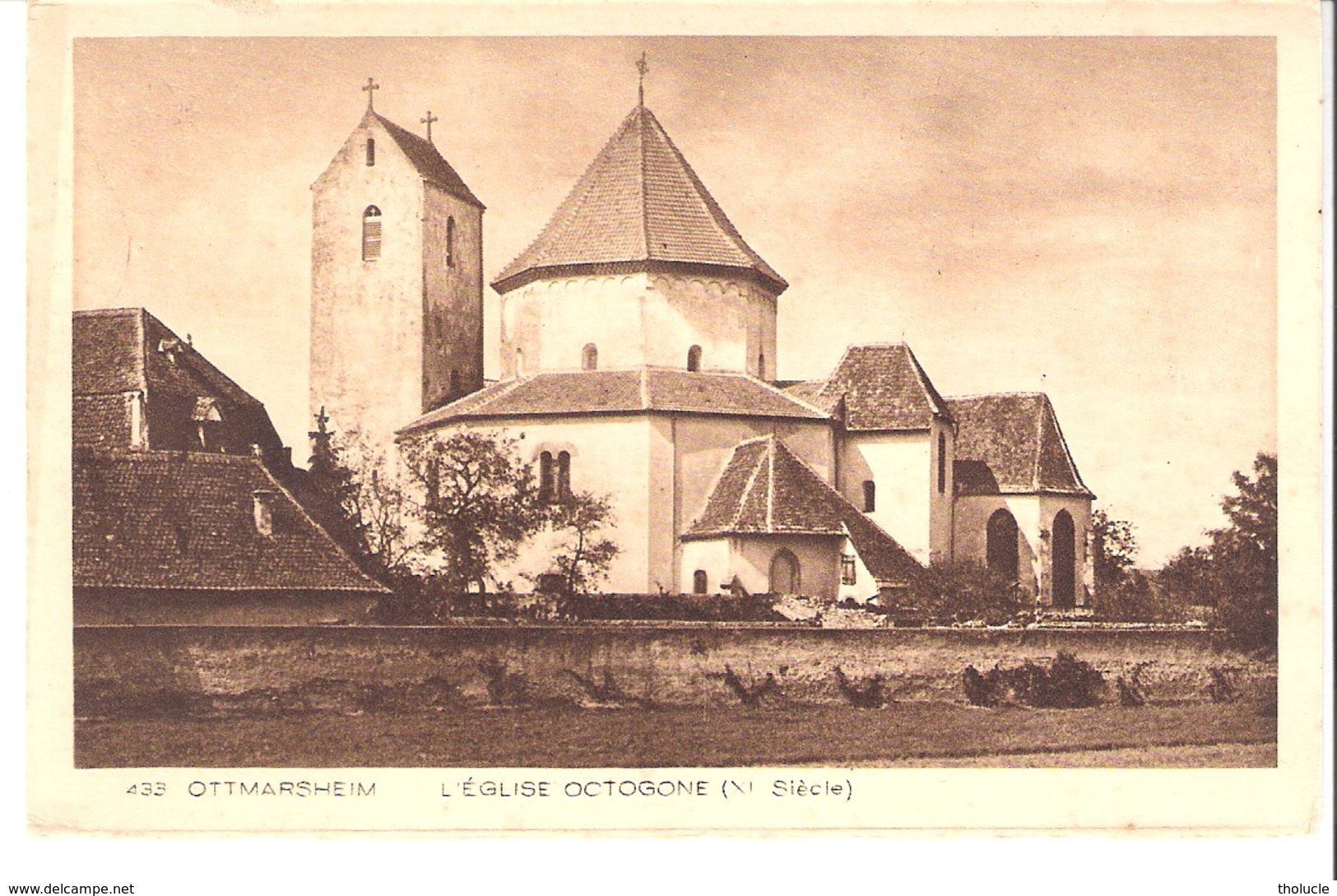 Ottmarsheim (Rixheim-Haut-Rhin)-village Frontière Avec Neuenburg Am Rhein-Eglise Romane Saint Pierre Et Paul-octogonale - Ottmarsheim