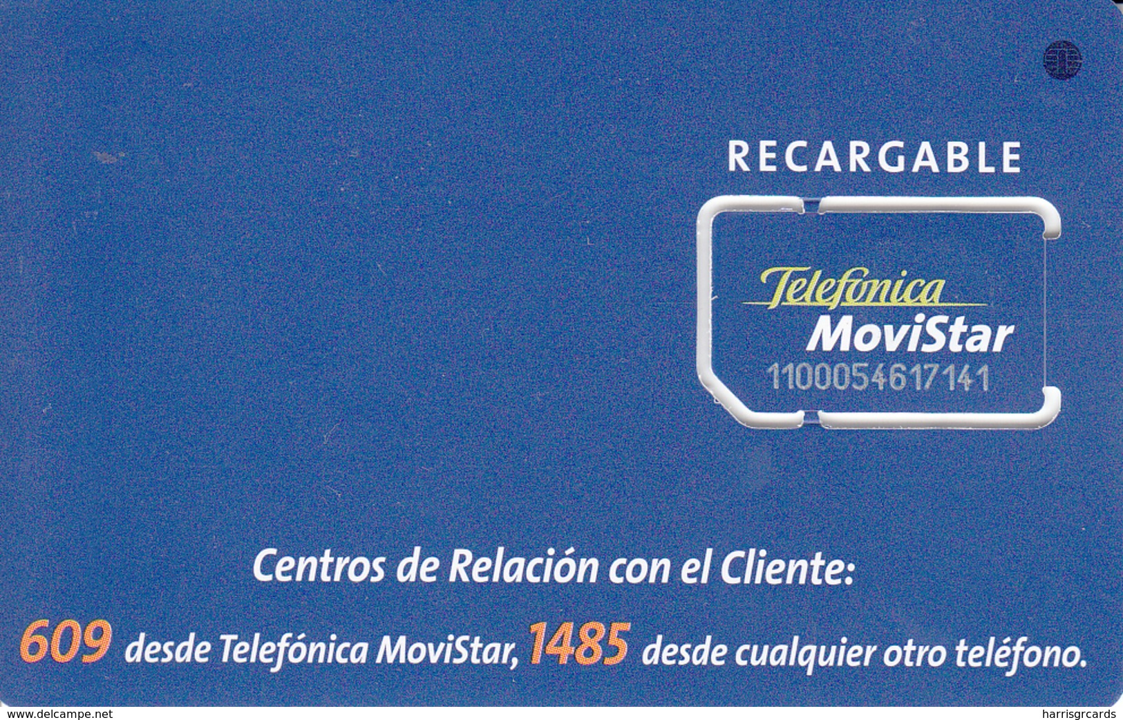 SPAIN - Yellow Spiral Telefonica Movistar, Mint - Telefonica