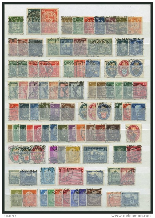 LOTS O, 1924-43, Gestempelte Partie Verschiedener Werte, Feinst/Pracht, Mi. 1450.- - Used Stamps