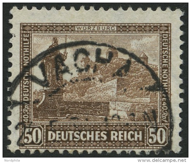 Dt. Reich 453 O, 1930, 50 Pf. Feste Marienberg, Pracht, Gepr. D. Schlegel, Mi. 110.- - Used Stamps