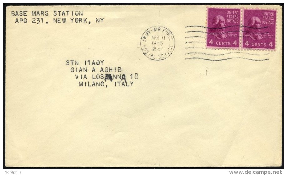 FELDPOST 1965, Feldpostbrief Von Der Milit&auml;rbase Mars Station, Mit K1 Wellenstempel ARMY-AIR FORCE/POSTAL SERVICE/2 - Used Stamps