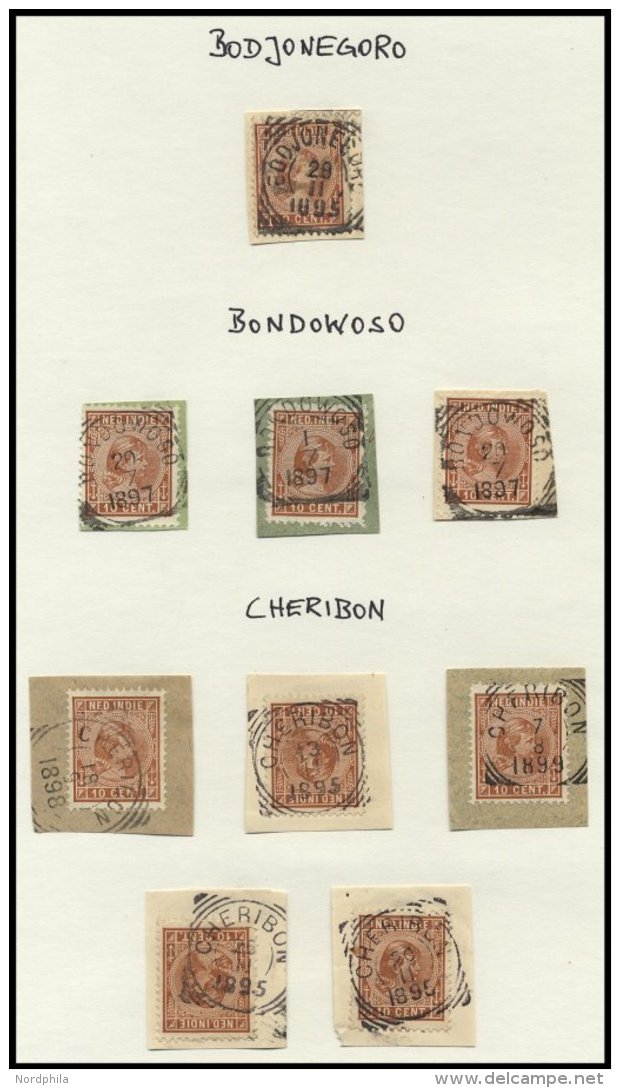 NIEDERL&Auml;NDISCH-INDIEN 1896-1899, Saubere Sammlung Viereck-Ortsstempel Auf 187 Briefst&uuml;cken Von AMBARAWA Bis WL - Netherlands Indies