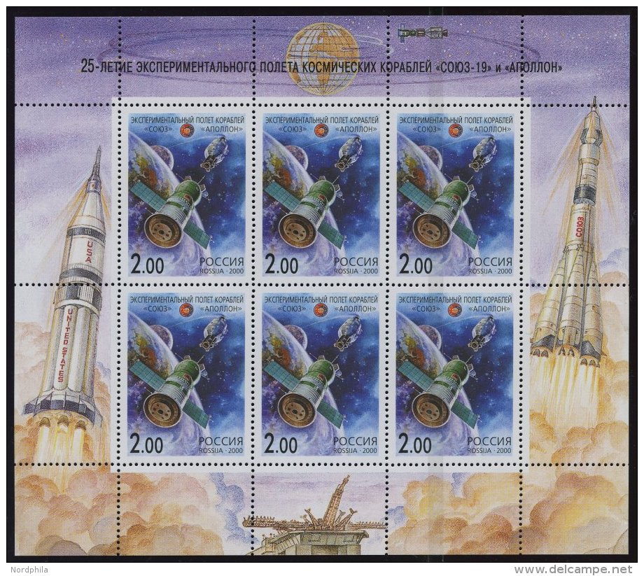 RUSSLAND 811,912KB **, 2000/1, Internationale Zusammenarbeit Im Weltraum Und Staatliche Souver&auml;nit&auml;t, 2 Kleinb - Other & Unclassified