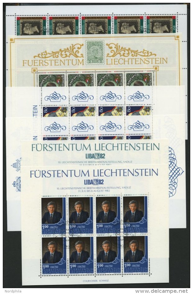 LOTS O, 1982-90, 5 Verschiedene Kleinbogen, Pracht, Mi. 124.- - Collections