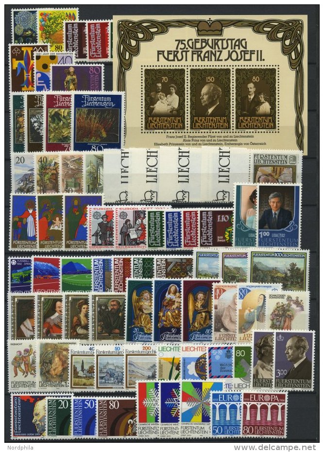 SAMMLUNGEN **, Komplette Postfrische Sammlung Liechtenstein Von 1981-90, Prachterhaltung - Collections