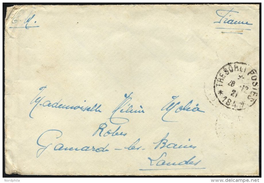 FRANKREICH FELDPOST 1921, K1 TRESOR ET POSTES/184 Auf Feldpostbrief Nach Frankreich, Feinst - Other & Unclassified