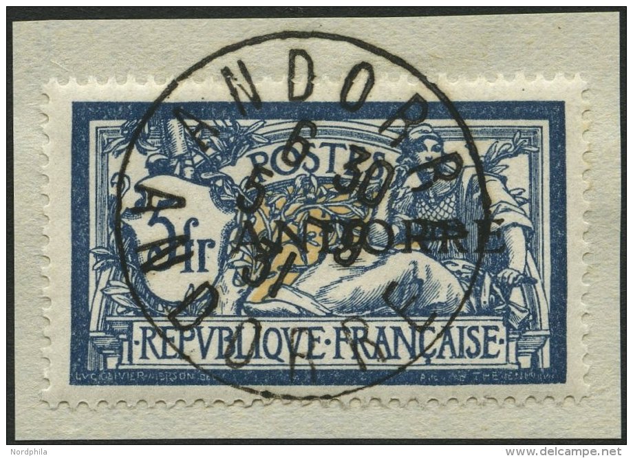 FRANZ&Ouml;SISCHE-POST 21 BrfStk, 1931, 5 Fr. Blau/s&auml;misch, Prachtbriefst&uuml;ck, Mi. 350.- - Unused Stamps