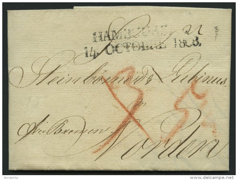 HAMBURG 1808, HAMBOURG. 4., L2 Auf Brief Nach Norden, Pracht - Other & Unclassified