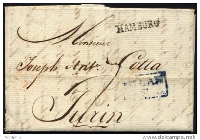 HAMBURG VORPHILA 1801, Paketbegleitbrief Nach Sondershausen, Mit Gr&uuml;ner 3, Pracht - Other & Unclassified