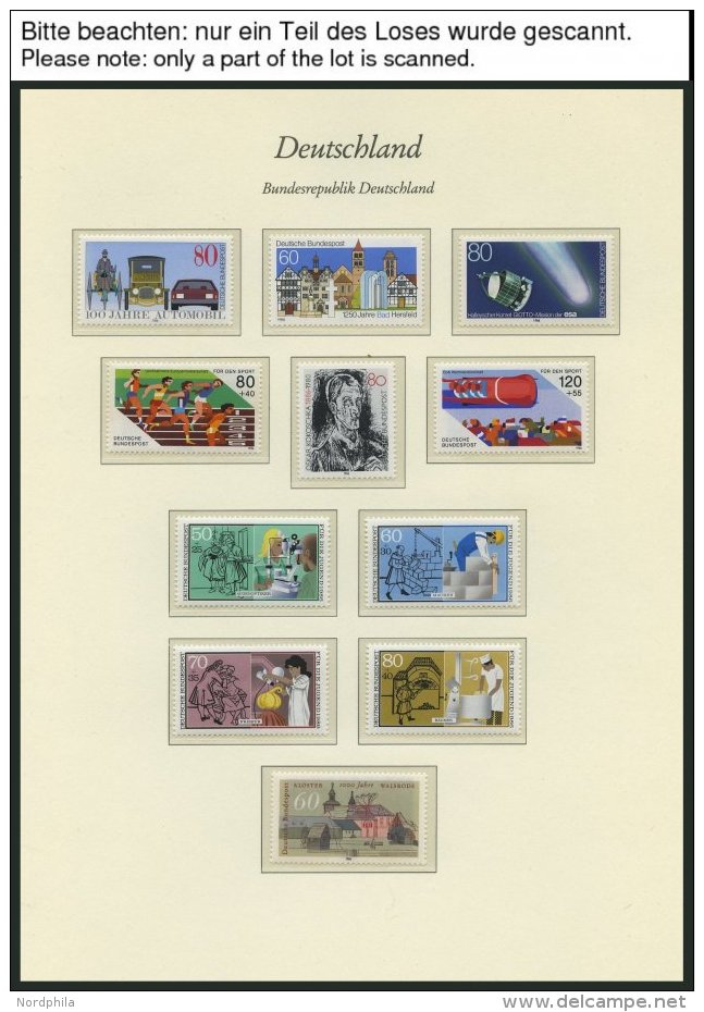 SAMMLUNGEN **, 1982-92, Sammlungsteil Bundesrepublik Im Borek Falzlosalbum, In Den Hauptnummern Komplett, Prachterhaltun - Used Stamps