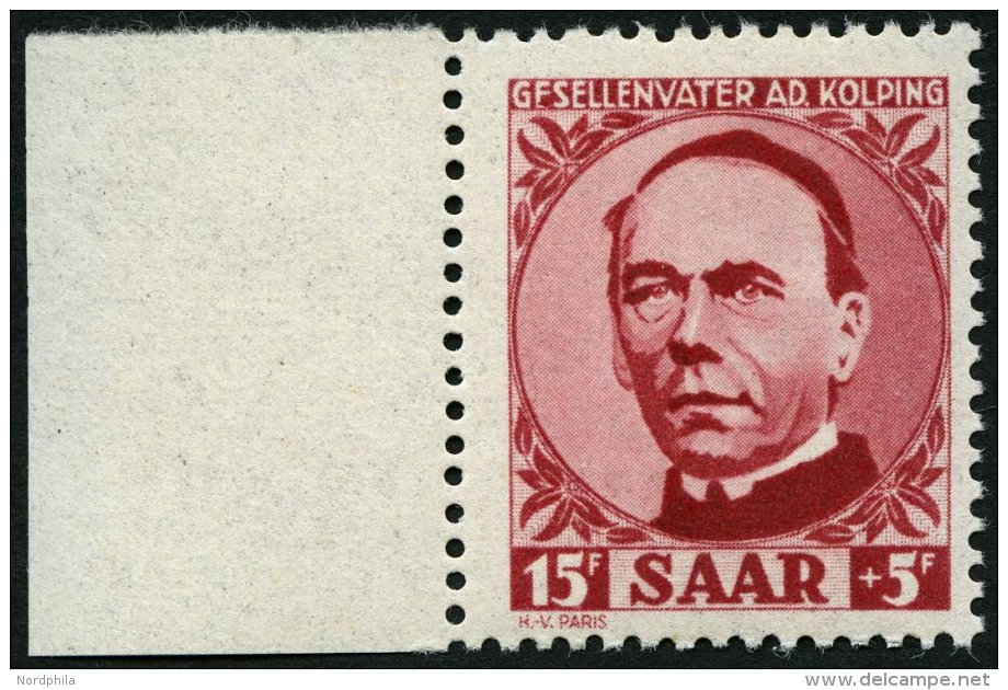 SAARLAND 289I **, 1950, 15 Fr. Kolping Mit Abart GFSELLENVATER, Pracht, Gepr. Ney, Mi. 80.- - Other & Unclassified