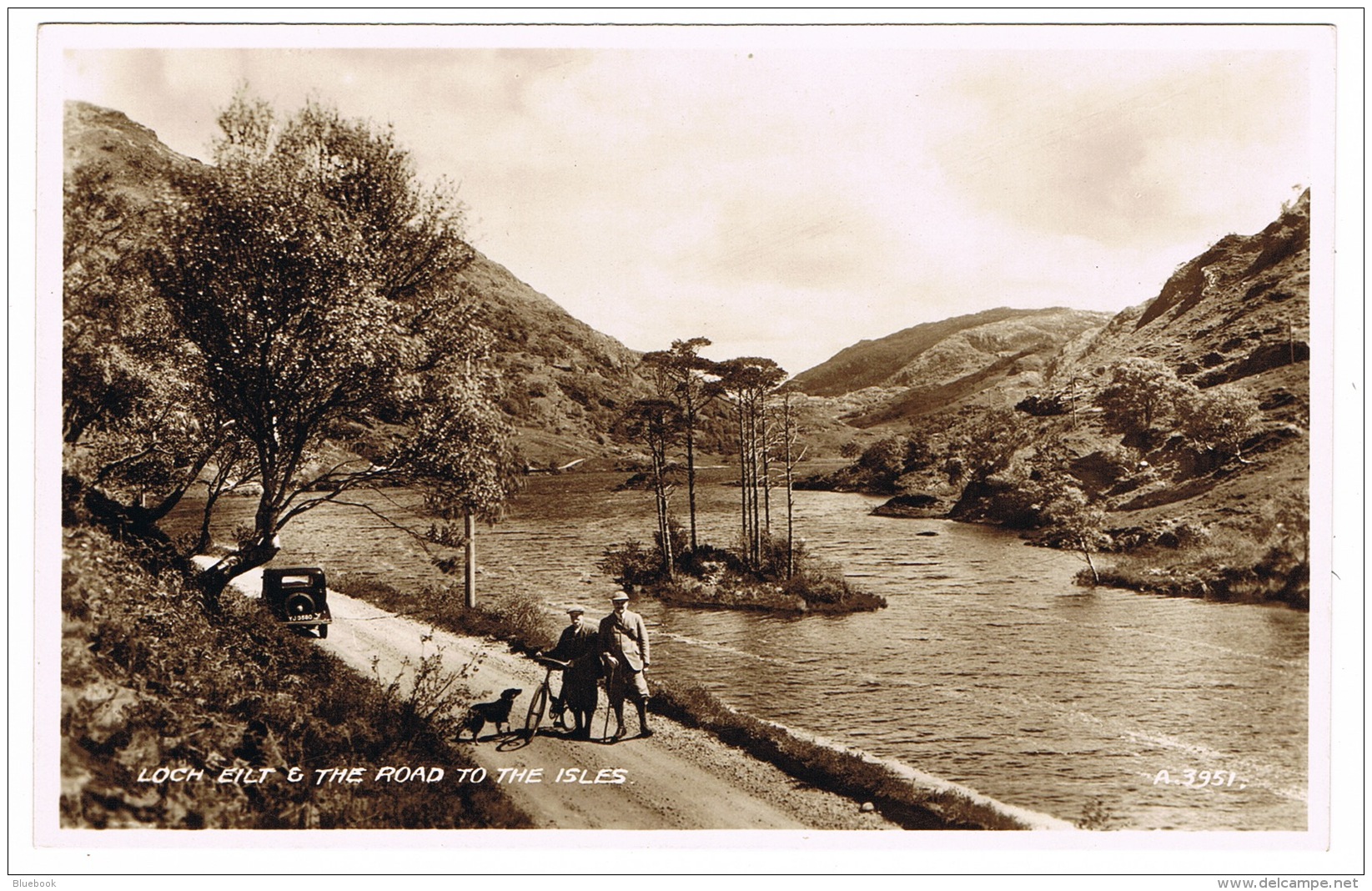 RB 1147 -  Real Photo Postcard - Car On The Road To The Isles - Loch Eilt Inverness-shire - Inverness-shire