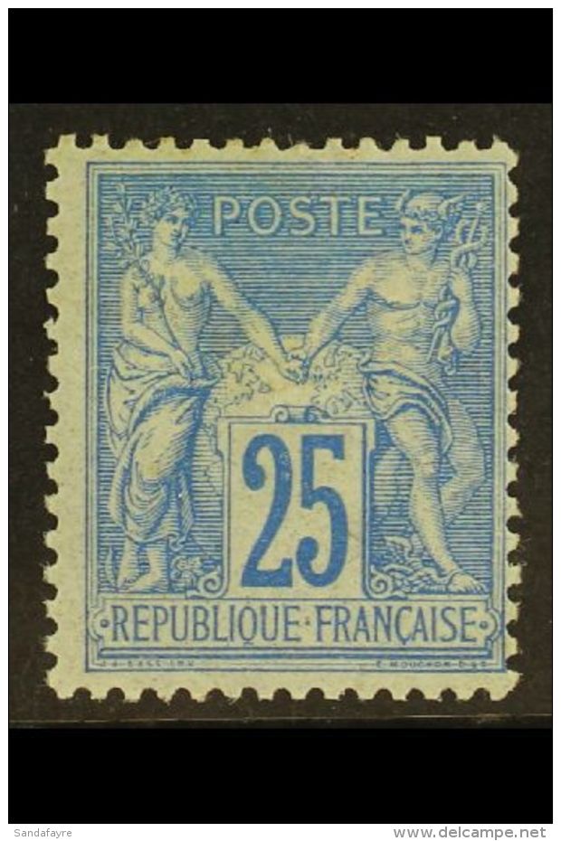 1876-85  25c Ultramarine Type II, Yvert 78, (SG 234), Fine Mint, Very Fresh. For More Images, Please Visit... - Autres & Non Classés