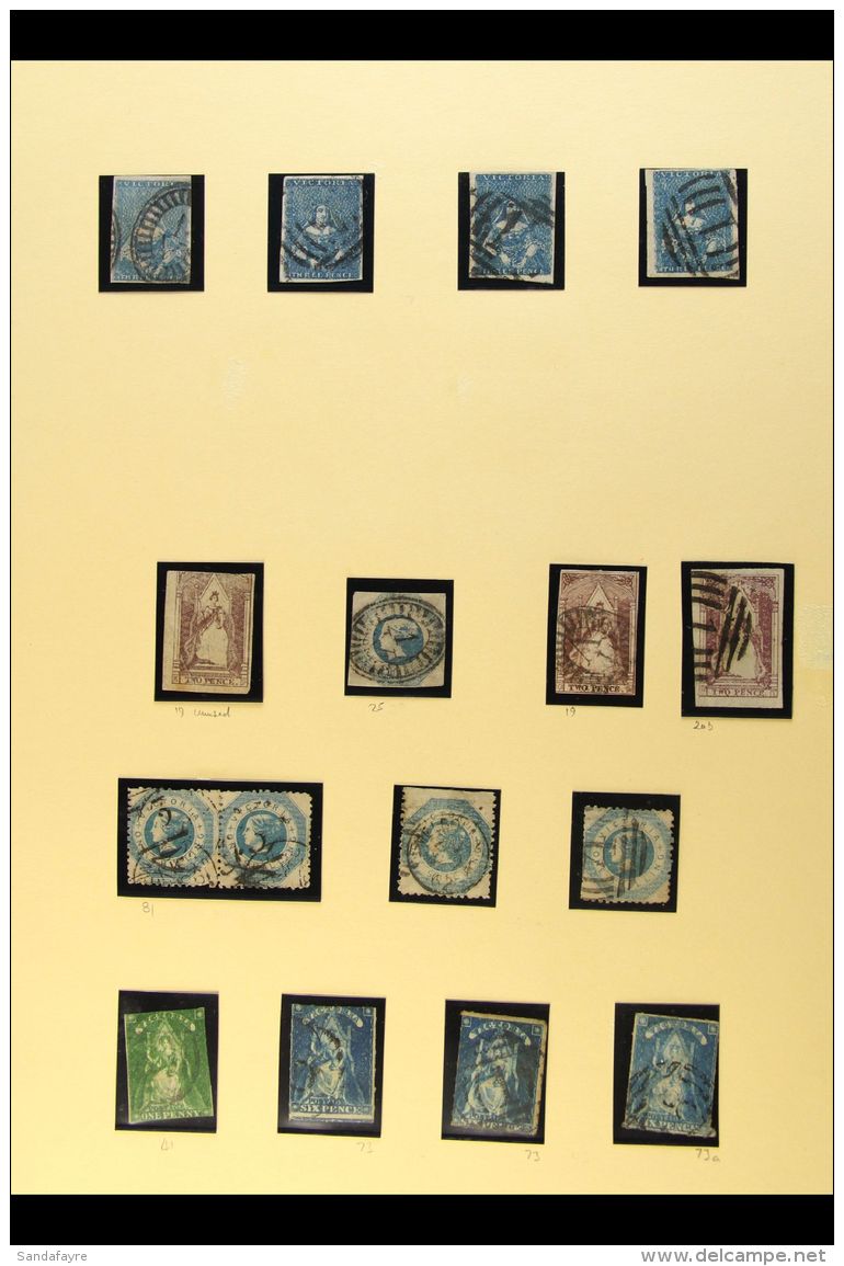 VICTORIA  1850-85 USED COLLECTION - Good Looking Basic Lot With A Number Of Better Stamps Seen, We See 1850 3d... - Sonstige & Ohne Zuordnung