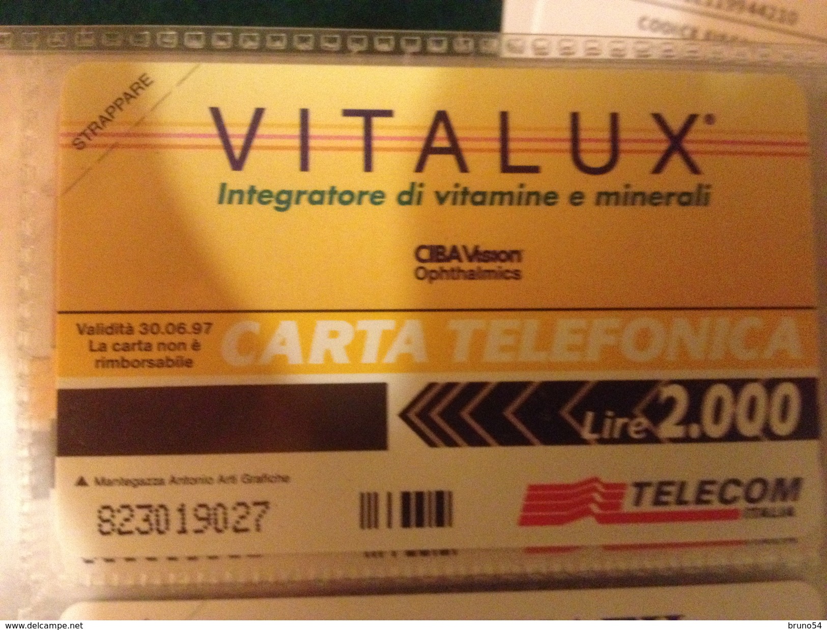 Scheda Telefonica Golden 271 Da Lire 2000 Nuova Vitalux Integratore Vitamine Tiratura 25.000 - Privées Rééditions