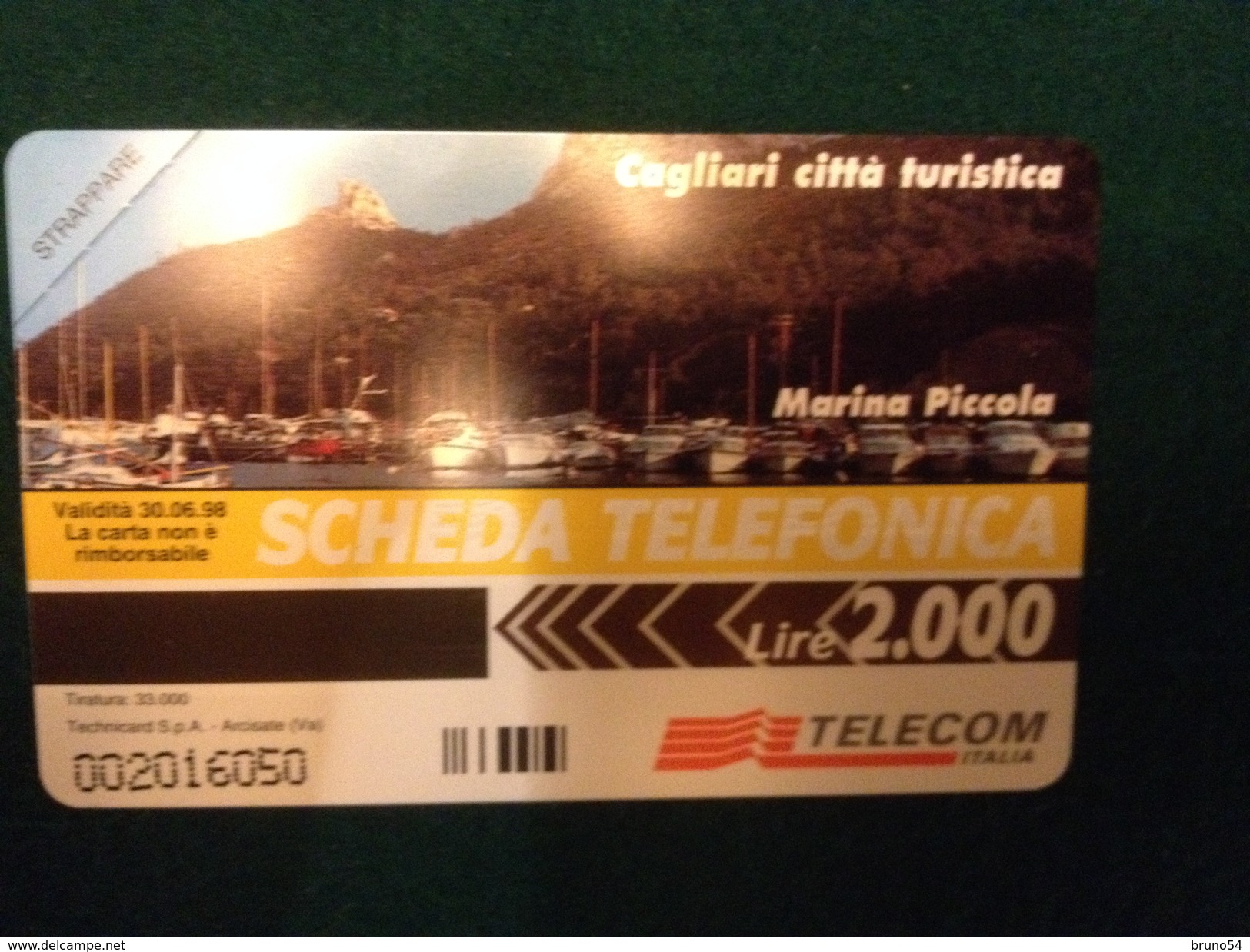 Scheda Telefonica Golden 302 Nuova Da Lire 2000 Cagliari Sagra Di S.Efisio  1 Maggio Marina Piccola Tir.33.000 - Privadas Reediciones