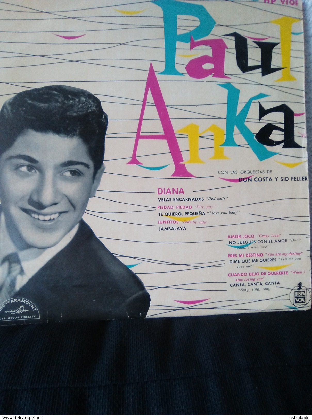 " Paul Anka, Orquesta Don Costa Y Sid Feller " Disque Vinyle 33 Tours - Sonstige - Spanische Musik