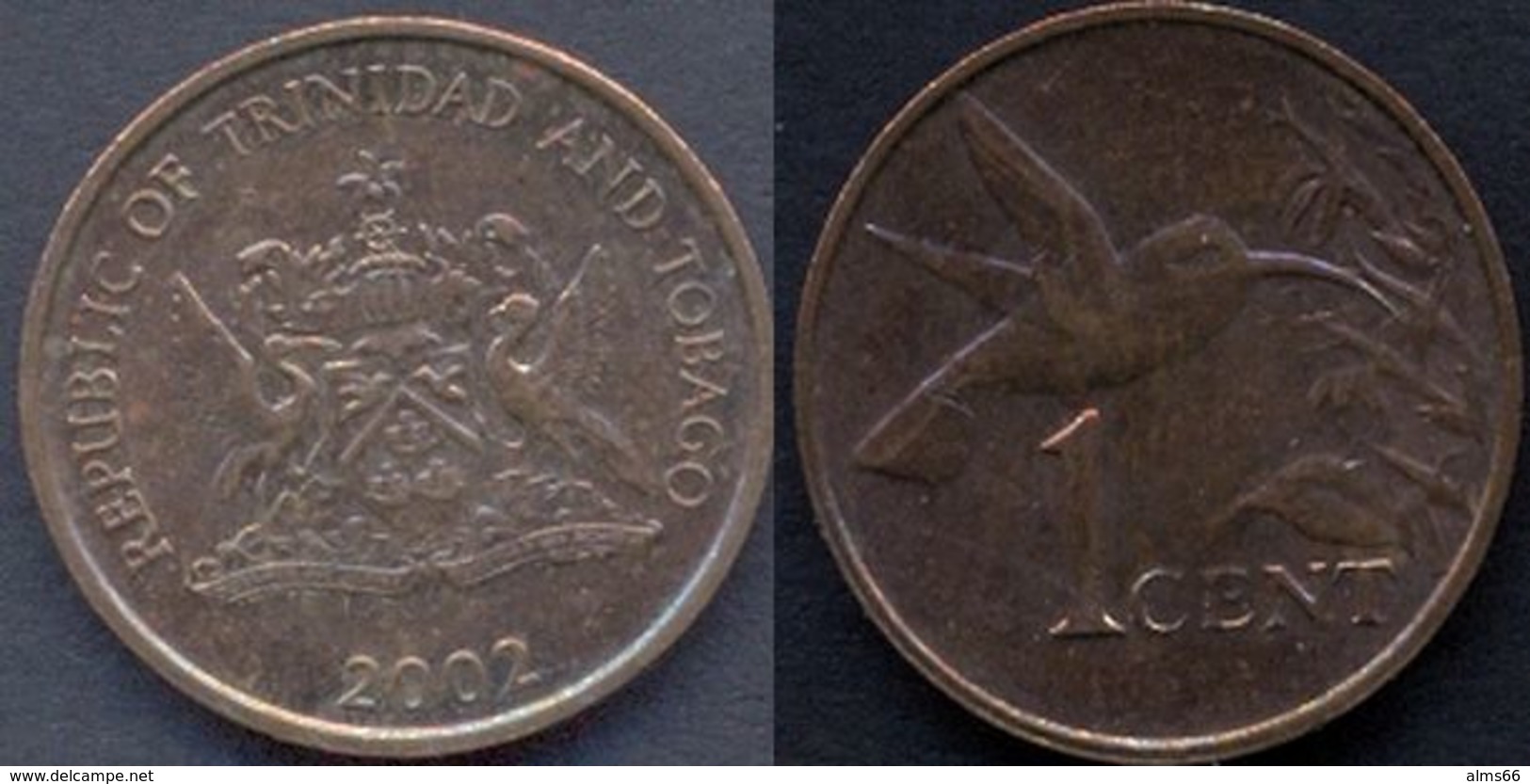 Trinidad & Tobago 1+10 Cents 2002 2003 (2 Coins) - Trinité & Tobago