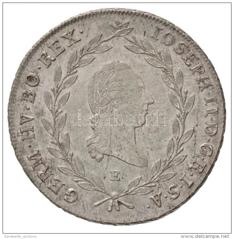 1784E 20kr Ag 'II. J&oacute;zsef' Gyulafeh&eacute;rv&aacute;r (6,64g) T:1-,2 Patina / 
Hungary 1784E 20 Kreuzer Ag... - Sin Clasificación