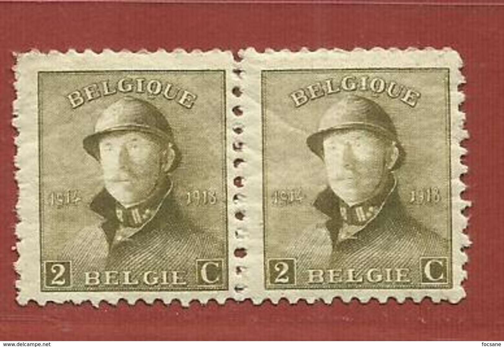 Timbre Belgique Roi Albert I casqué   N° 166 - 2c