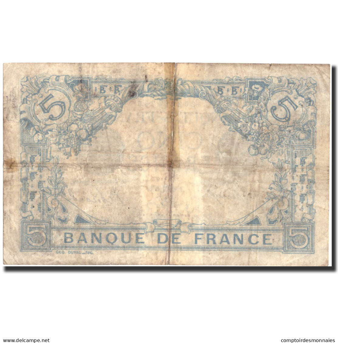 Billet, France, 5 Francs, 5 F 1912-1917 ''Bleu'', 1915, 1915-10-02, TB - 5 F 1912-1917 ''Bleu''