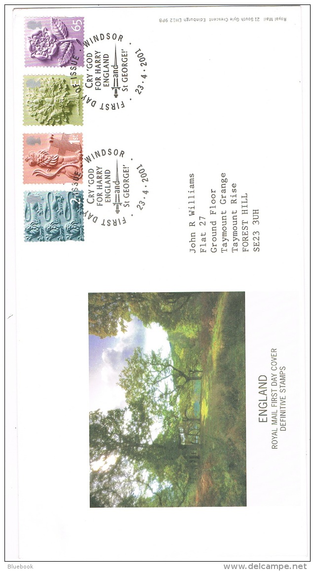 RB 1151 - 2001 GB 3 X FDC First Day Covers - English Definitives - 3 Different Postmarks - 2001-2010 Em. Décimales