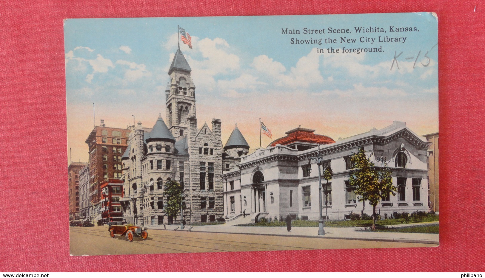 Main Street With Library In Foreground   - Kansas > Wichita--->ref 2562 - Wichita