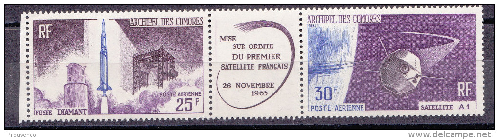 1966 COMORES  SATELLITE   YT PA 16A POSTE AERIENNE      NEUF  **  LUXE  COTE 12 - Airmail