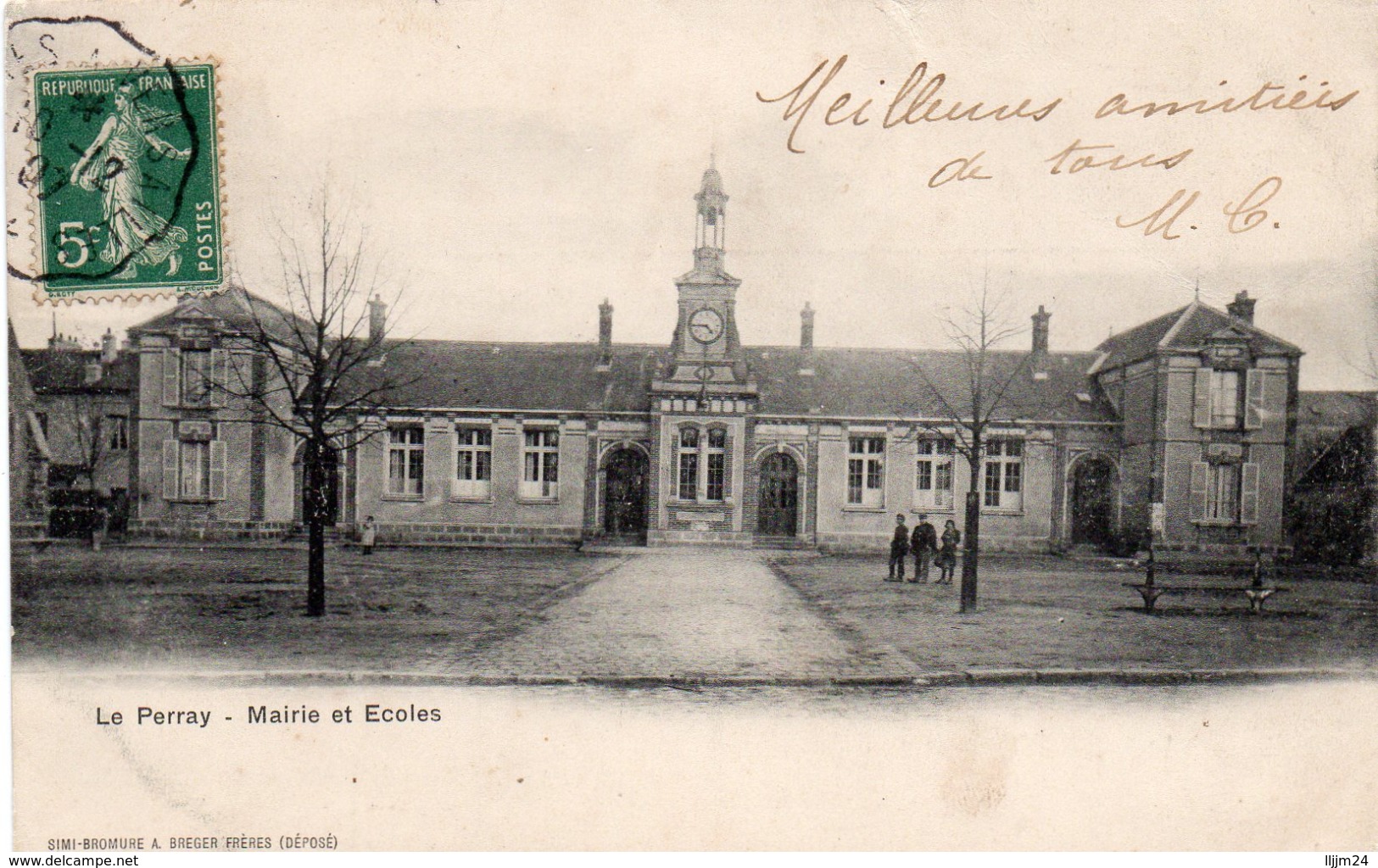 - LE PERRAY -1907- Mairie Et Ecoles - - Le Perray En Yvelines