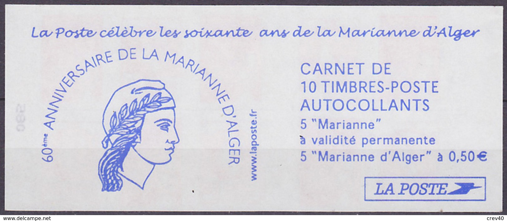 Carnet Neuf ** N° 1512(Yvert) France 2004 - Marianne De Luquet Et D'Alger, Daté 10/09/04 - Modern : 1959-…