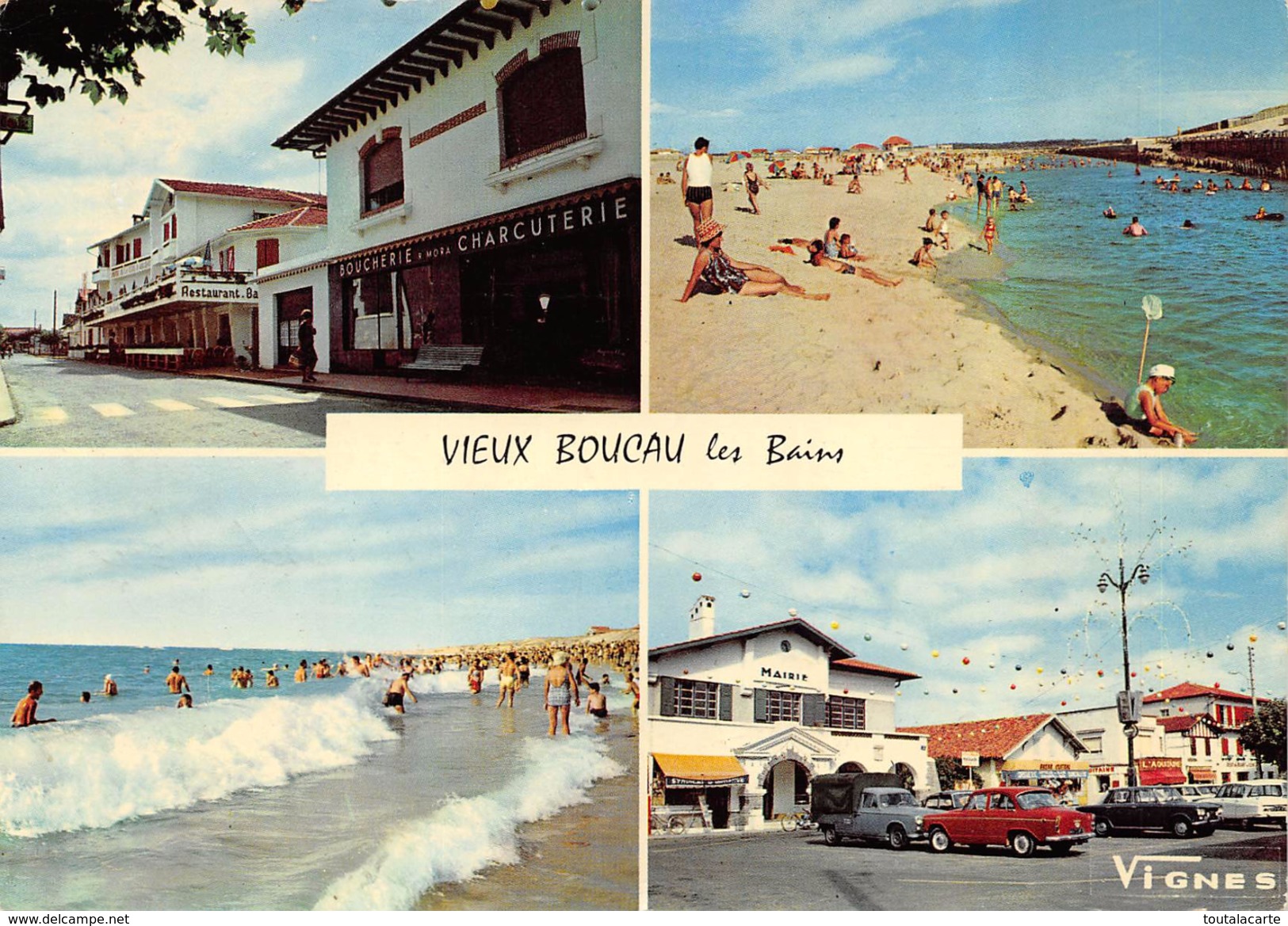 CPSM 40 VIEUX BOUCAU LES BAINS MULTI VUES     Grand Format 15 X 10,5 - Vieux Boucau