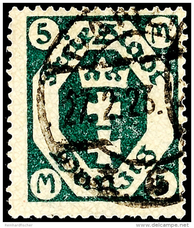 5 Mark Mit Liegendem Wasserzeichen Tadellos Gestempelt, Gepr. Kniep BPP Und Infla, Mi. 340,-, Katalog: 108Y Oo5... - Other & Unclassified