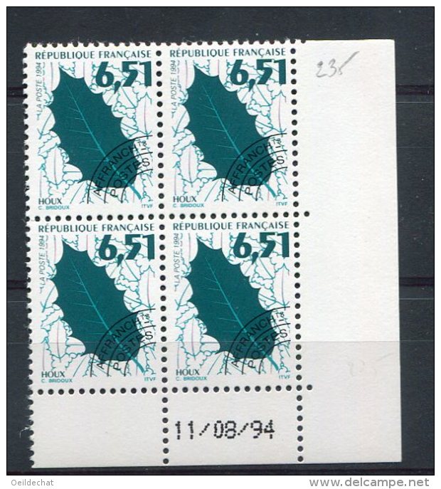 2285   FRANCE  Préoblitéré  N° 235  6F 51  Feuille De Houx     Du 11/08/94   SUPERBE - Vorausentwertungen