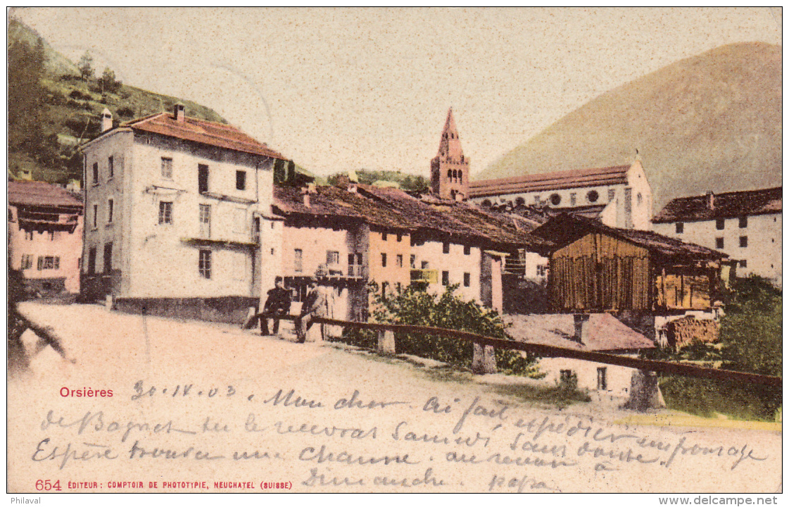 Orsières :  Belle Carte Oblitérée Le 1.X.1901 - TTB - Orsières