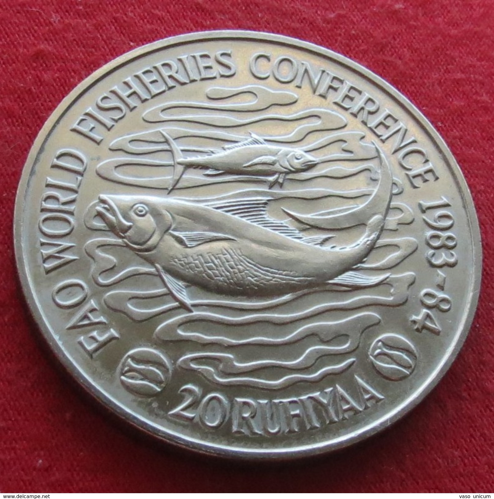 Maldives 20 Rupee 1984 FAO F.a.o. Fish - Maldives