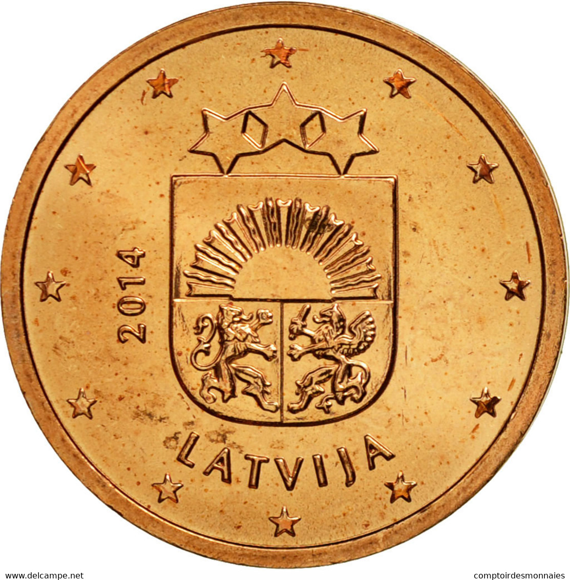 Latvia, 2 Euro Cent, 2014, SPL, Copper Plated Steel, KM:151 - Letland