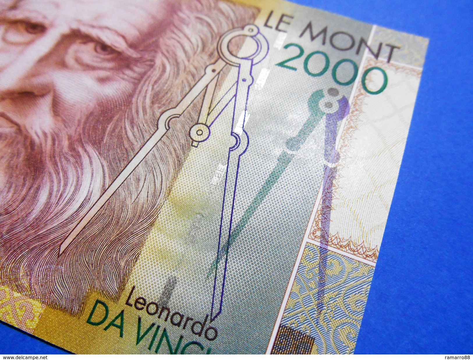 De La Rue Giori Leonardo Da Vinci Le Mont 2000 Specimen Test Note Fds / Unc