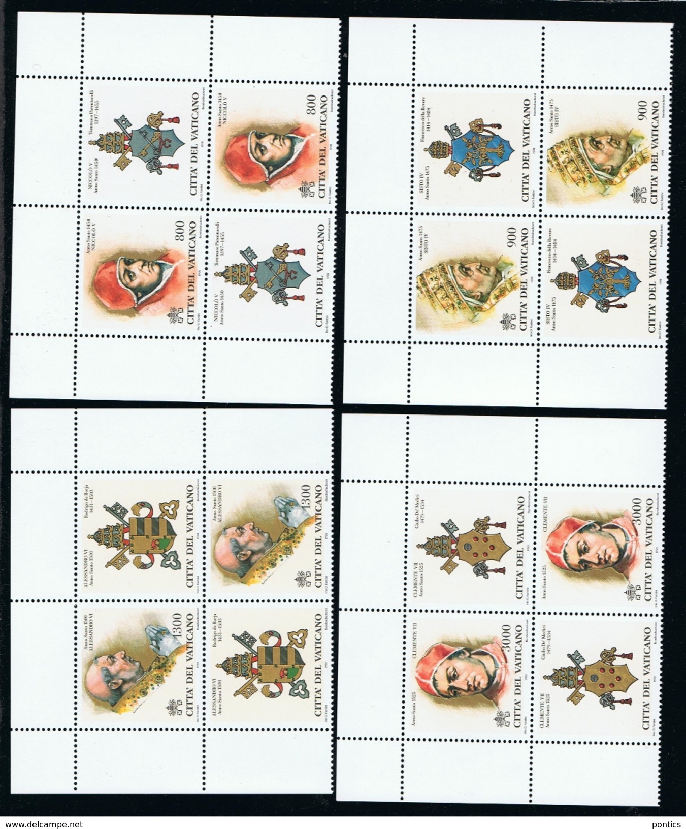 1998 -VATICAN - VATICANO - VATIKAN - S10A. - MNH SET OF 16 STAMPS  ** - Used Stamps