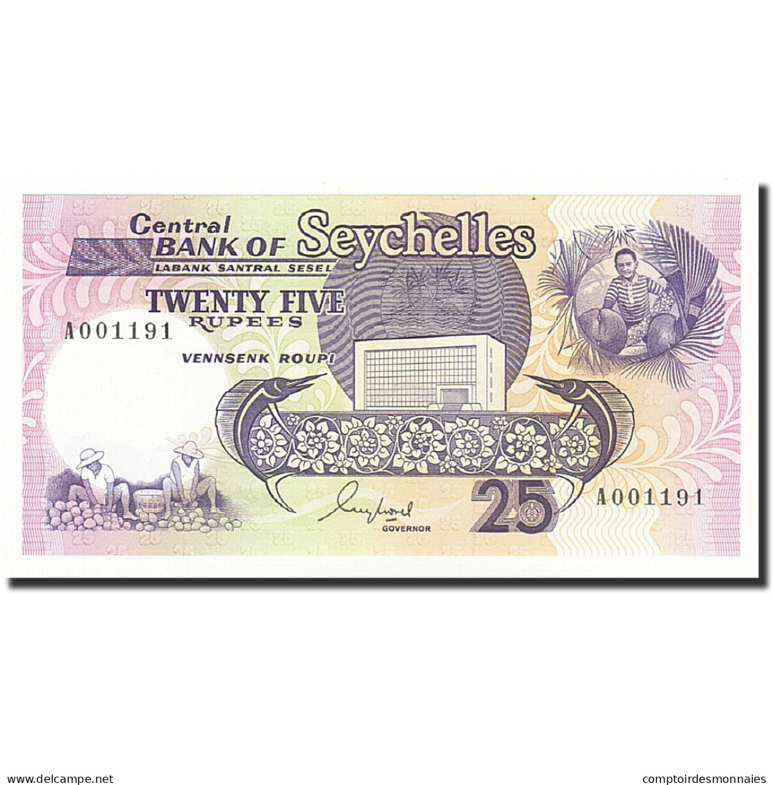 Billet, Seychelles, 25 Rupees, Undated (1989), KM:33, NEUF - Seychelles