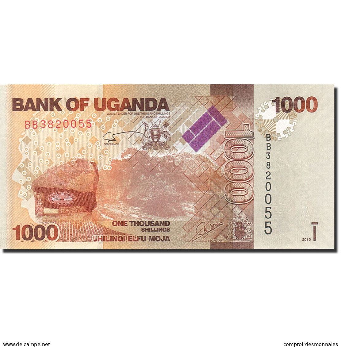 Billet, Uganda, 1000 Shillings, 2010, 2010, KM:49, SPL - Uganda