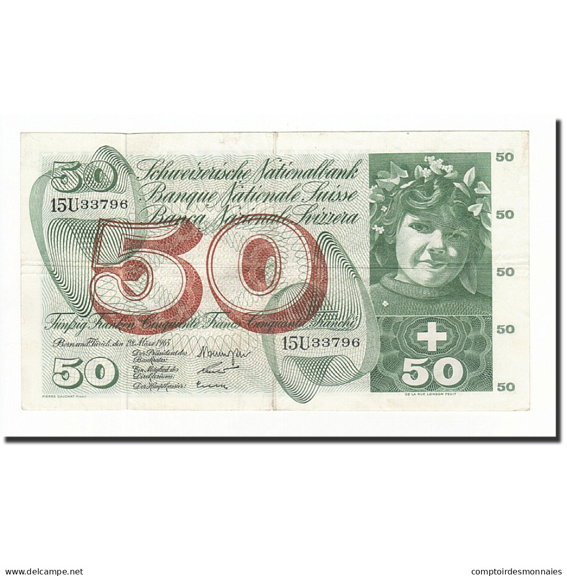 Billet, Suisse, 50 Franken, 1963-03-28, KM:48c, TB+ - Switzerland