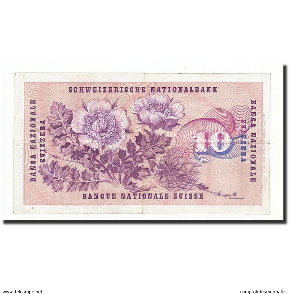 Billet, Suisse, 10 Franken, 1961, 1961-10-26, KM:45g, TB - Suisse