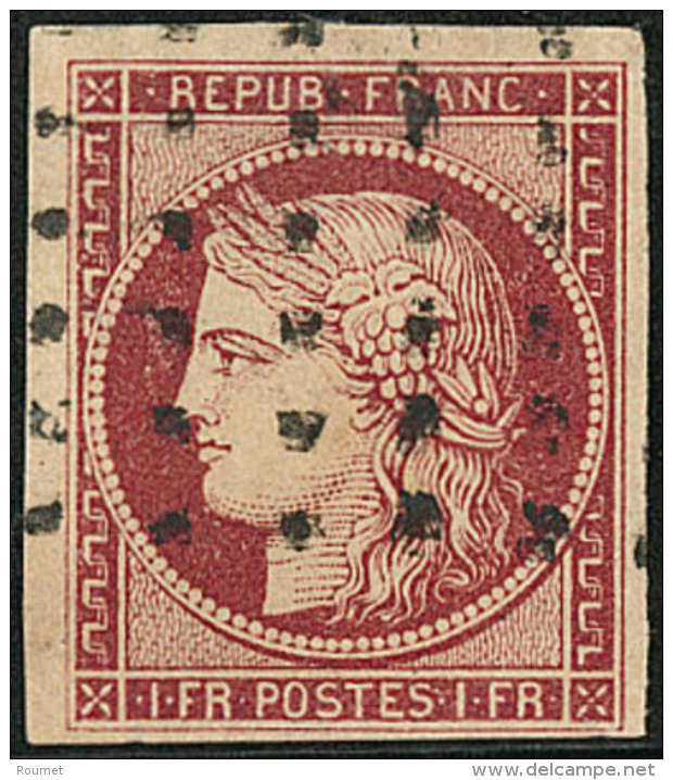 No 6, Obl Gros Points. - TB - 1849-1850 Ceres