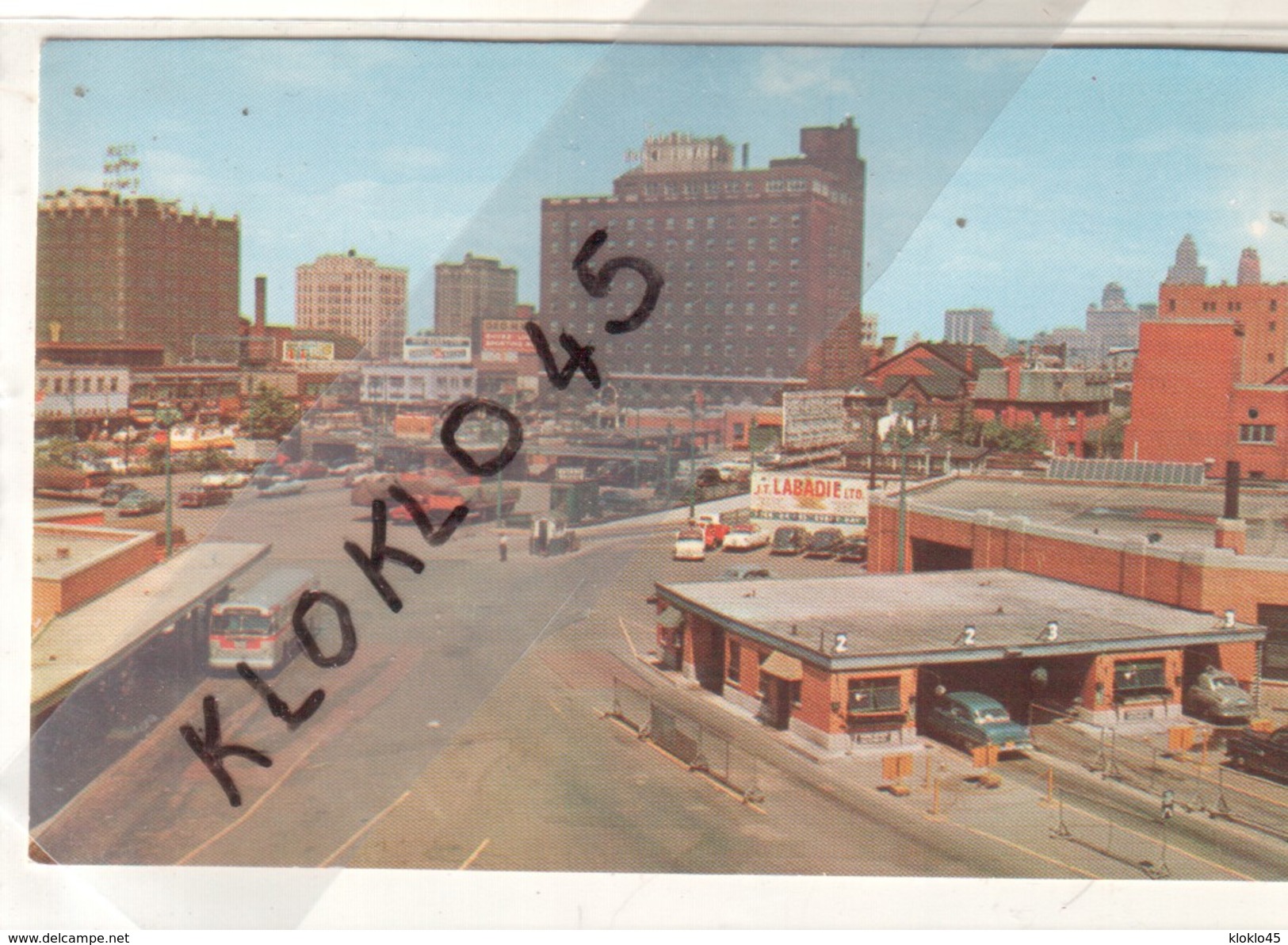 Canada - The Tunnel Plaza Showing Windsor Skyline - This Is Where Motor Cars And Busses Arrive ... -  CPA - Windsor