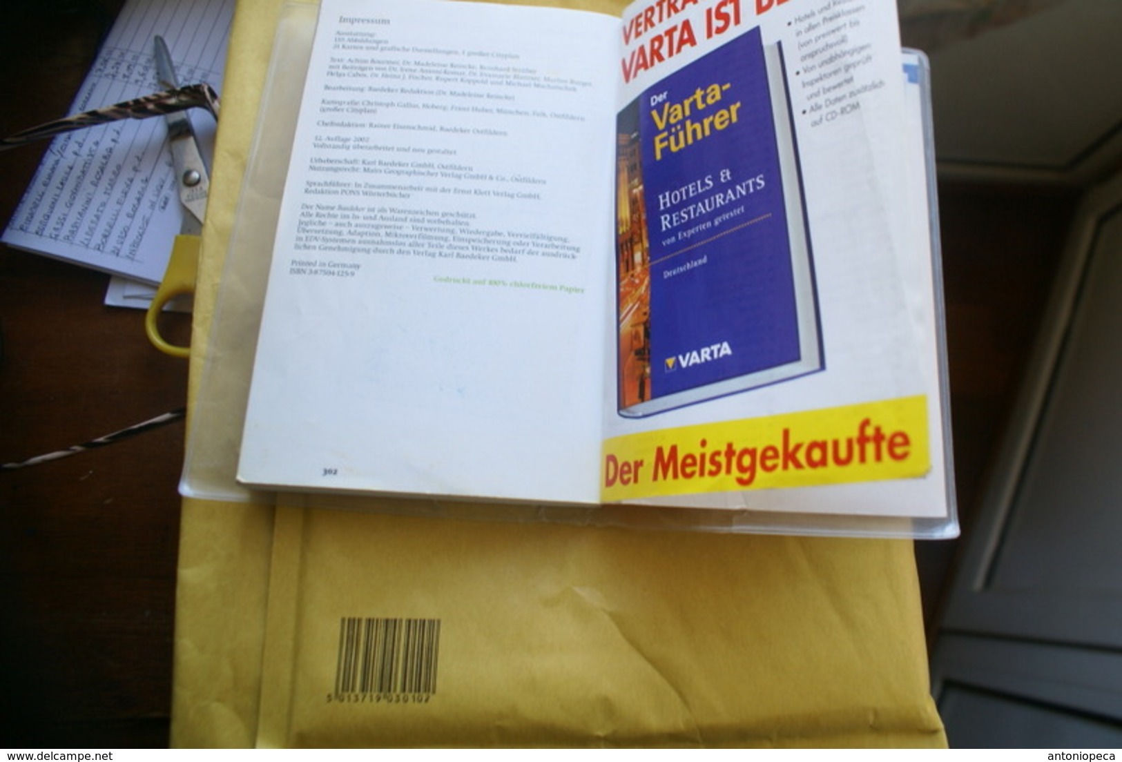 GUIDA TURISTICA BAEDEKER DI ROMA IN LINGUA TEDESCA USATA, 300 PAGINE - Roma