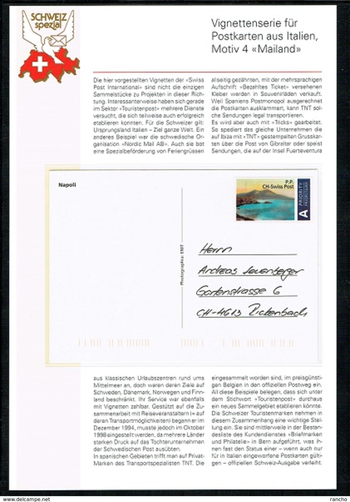 LA SERIE COMPLETE CARNETS TOURISTES+CARTES POSTAUX 1996/1998. C/DES TIMBRES SUISSES Nr:1MH/5MH. + Nr:1/5.