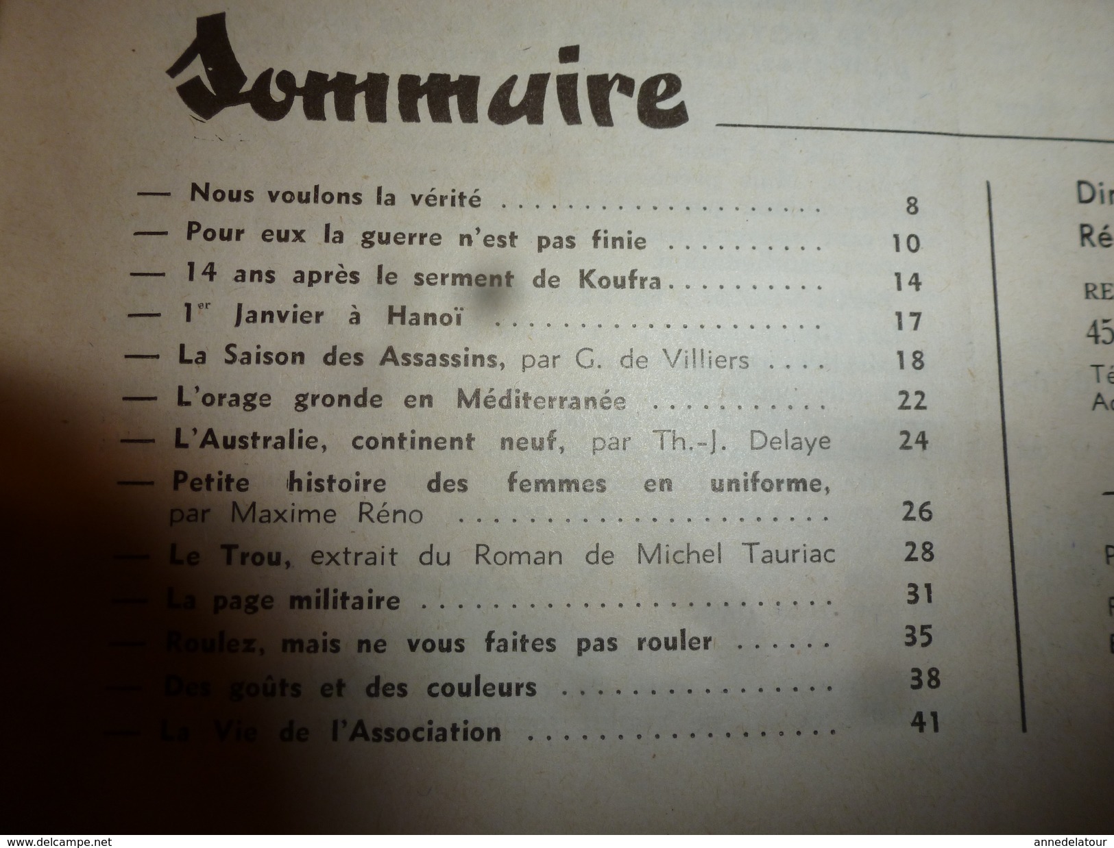 1955 LE COMBATTANT D'INDOCHINE: Hanoï;  SIHANOUK le roi du Cambodge;Affaire des fuites;Les infirmières parachutistes;etc