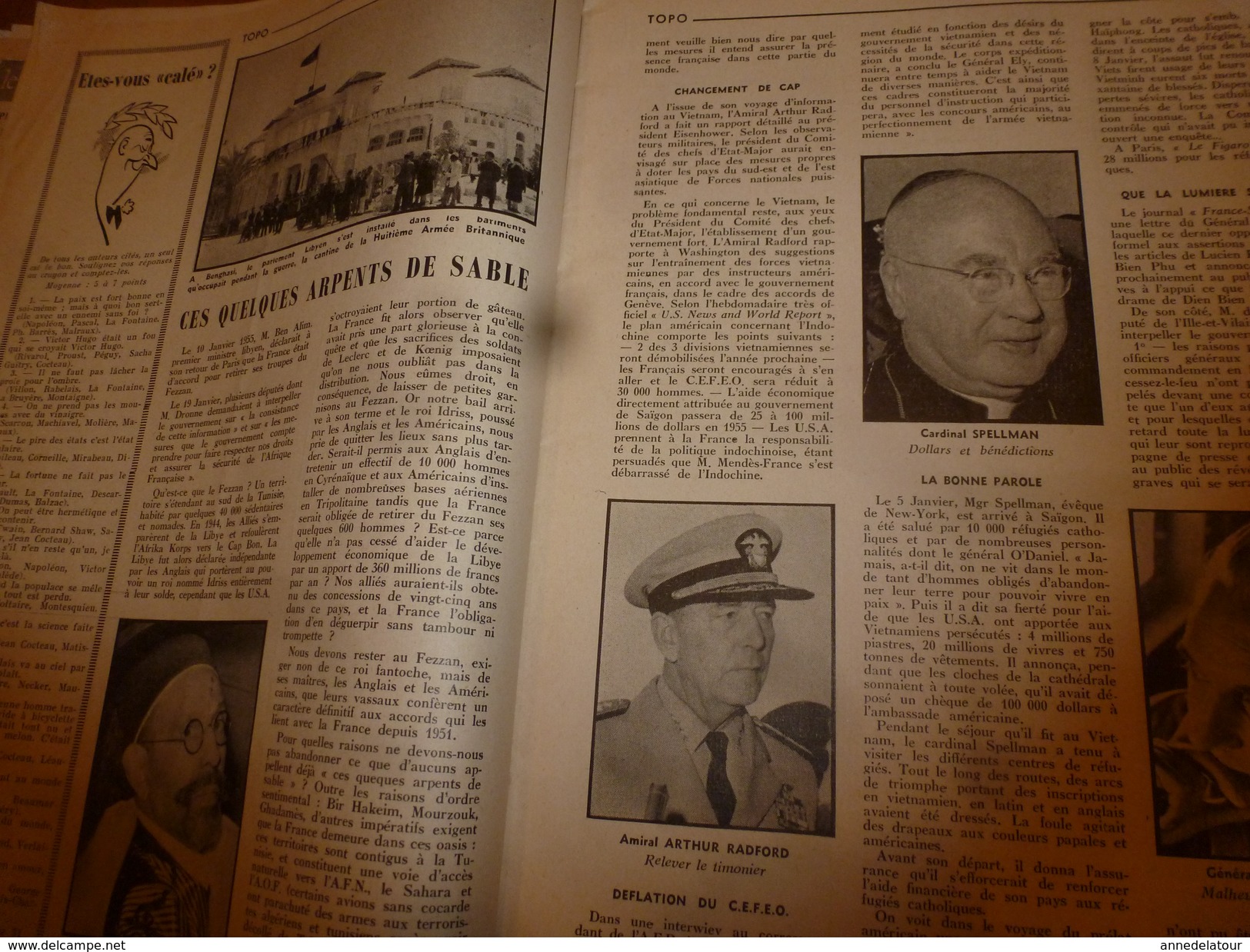 1955 LE COMBATTANT D'INDOCHINE:J'étais Prisonnier Du Vietminh; Opé. Fellaga De G. De Villiers; Mitterand; Ho Chi Minh - Francese