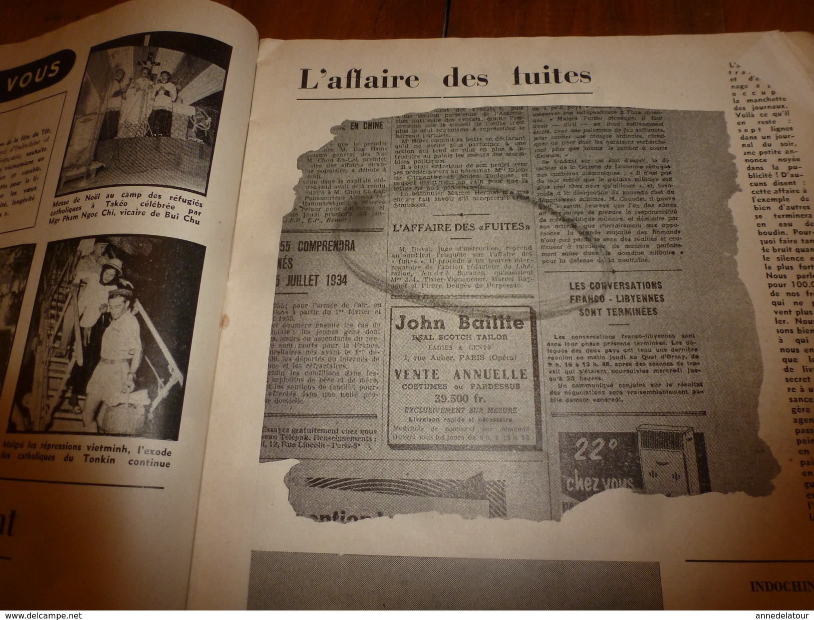 1955 LE COMBATTANT D'INDOCHINE:J'étais prisonnier du Vietminh; Opé. Fellaga de G. de Villiers; Mitterand; Ho Chi Minh